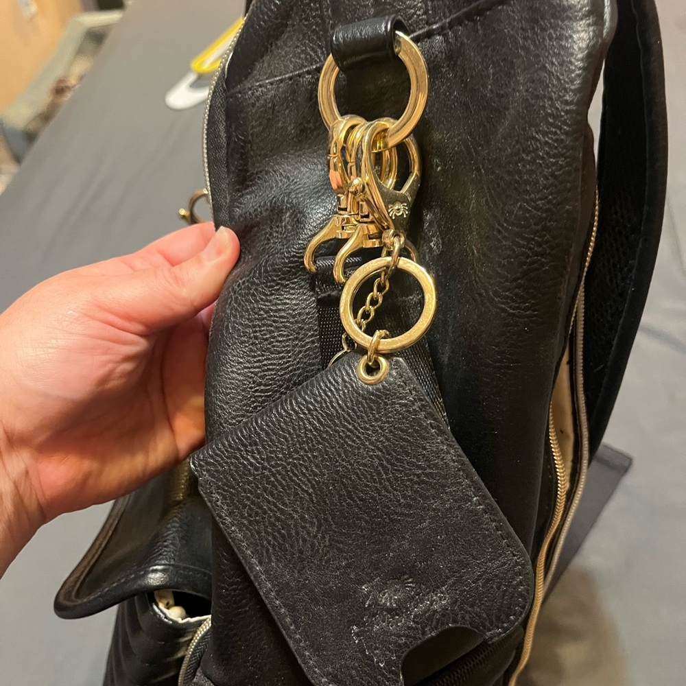 Itzy Ritzy Black Backpack with Tassel - Picture 5 of 12